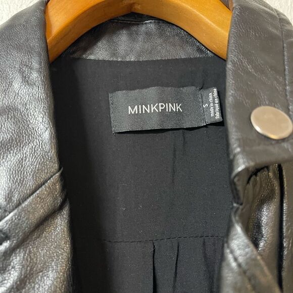 MinkPink vegan leather biker vest - Picture 6 of 8